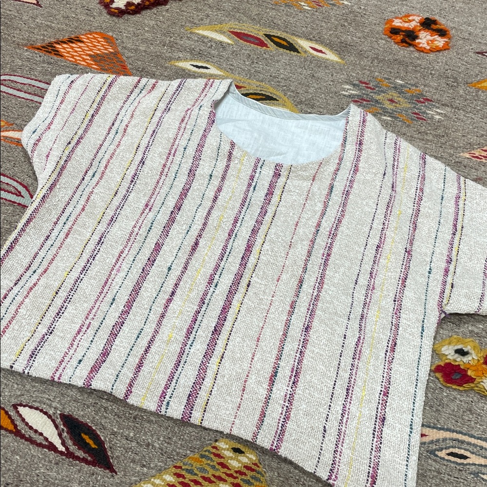 Ace & Jig style boxy woven top